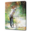 Men portrait oil painting golf